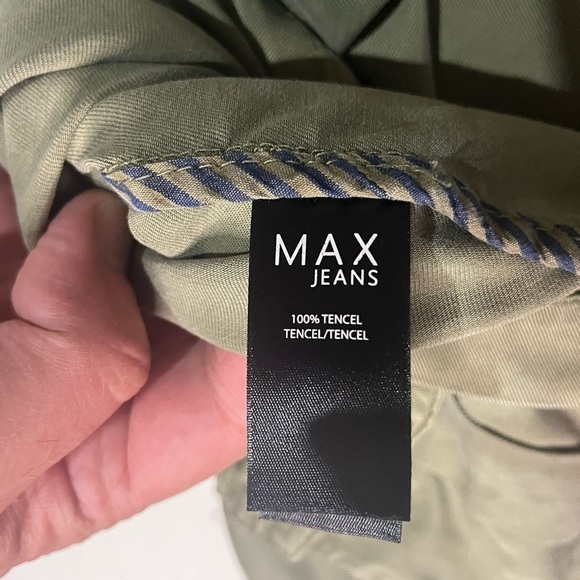 Max Jeans Vest Utility Olive Green Women’s Size L - Picture 4 of 5